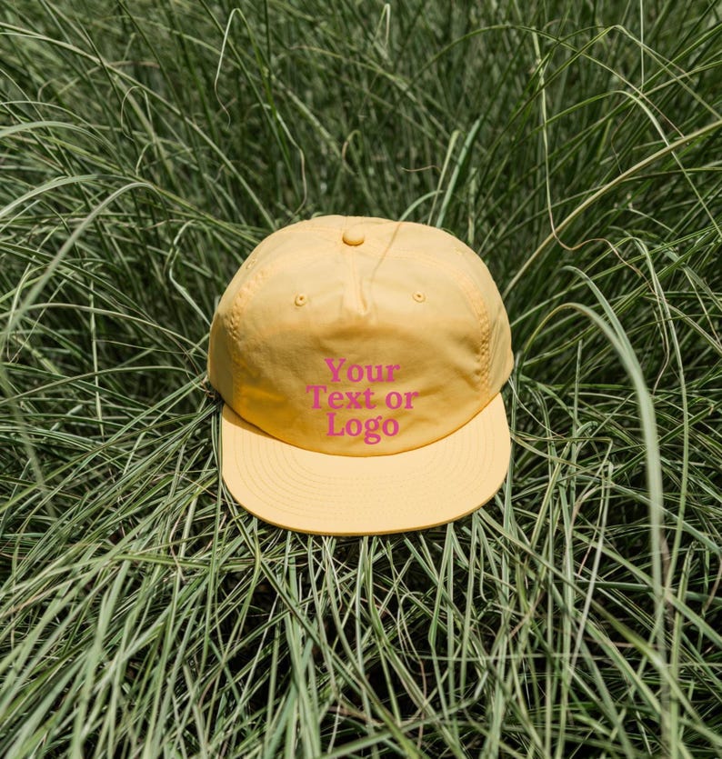 Gorra de surf personalizada: gorra con texto o logotipo personalizado - Gorra de playa de nailon reciclado - Gorra de surf personalizada imagen 2
