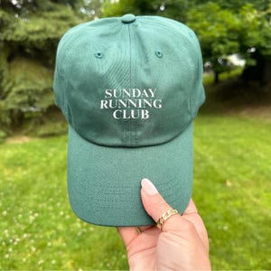 Sunday Running Club Hat, Embroidered Cap for Runners, Running Hat, Weekend running Club Cap, Gift for runners