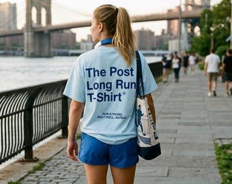 The Post Long Run T-Shirt, Marathon Gift for Runners, Unisex Oversized Graphic Tee