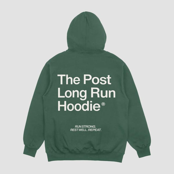 The Post Long Run Hoodie, running club sweatshirt: Hoodie for runners