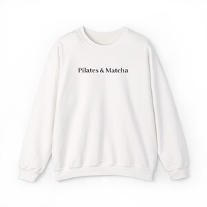 Sudadera con bordado de pilates y matcha, sudadera de pilates para amantes del matcha, sudadera de matcha para amantes del pilates, regalo para amantes del pilates imagen 4