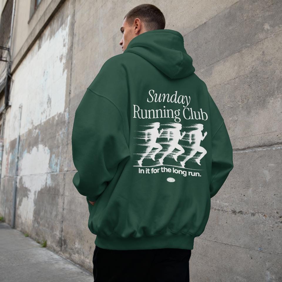 Sunday running club hoodie - Etsy 日本