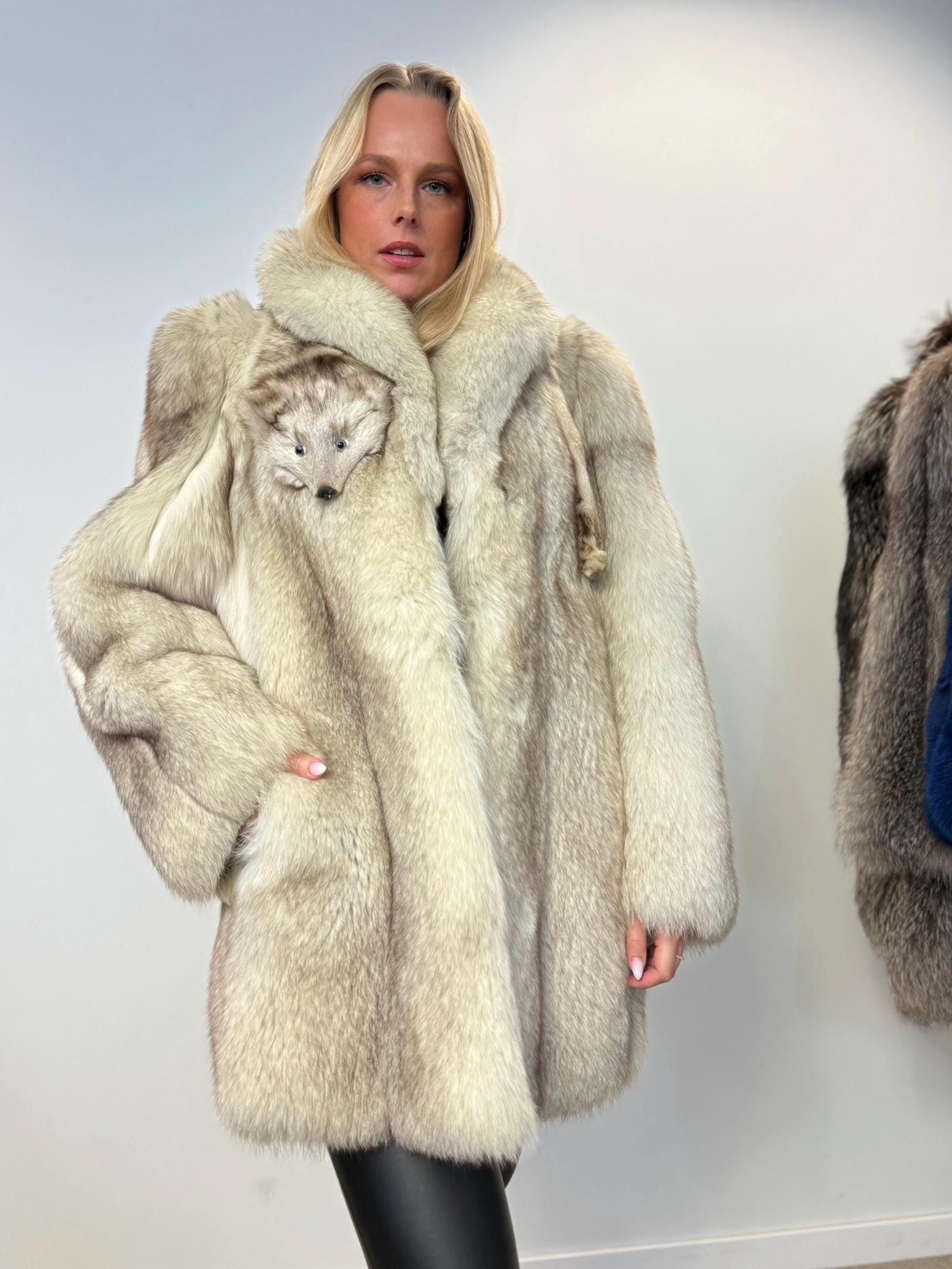Blue Fox Fur Coat - Etsy Canada Blue Fox Fur Coat - Etsy Canada