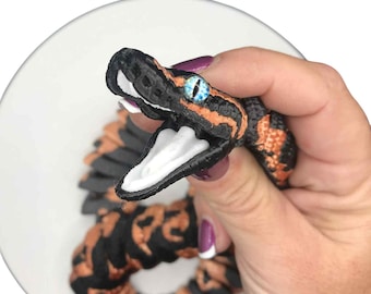 3D Printed Articulated Ball Python: Realistic Flexible Snake Fidget
