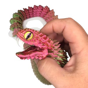 3D Printed Articulated Snake: Flexible Fidget Desk Pet (60cm)