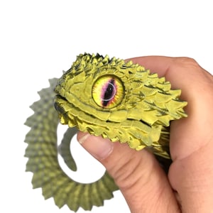3D Printed Articulated Brush Viper Snake: Flexible Fidget Desk Decor