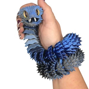 3D Printed Articulated Brush Viper Snake 60cm long: Flexible Fidget Desk Decor