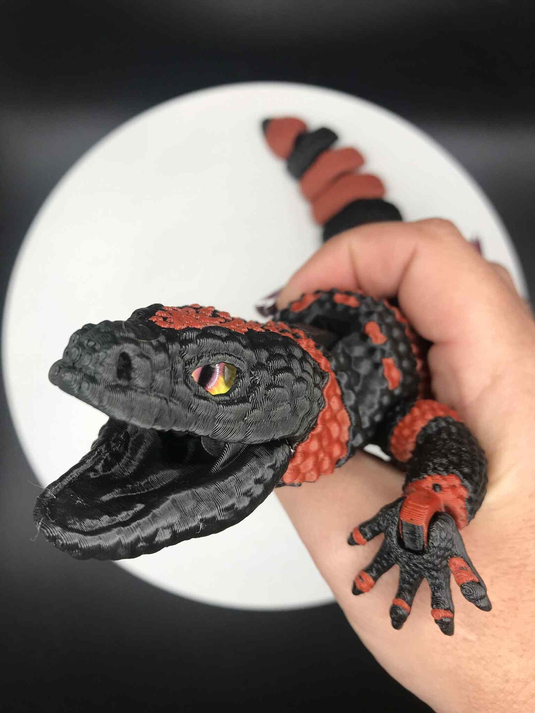 3D Printed Articulated Gila Monster: Posable Reptile Desk Decor - Etsy