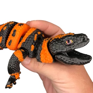 3D gedrucktes bewegliches Gila-Monster: Flexibel posierbare Eidechse