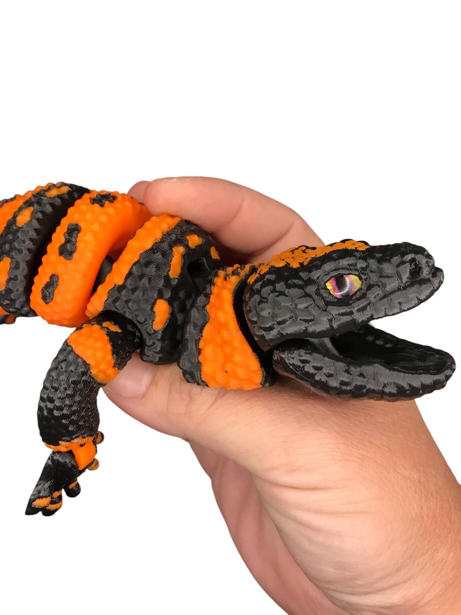 3Dプリントされた可動式アメリカドクトカゲ：フレキシブルに動かせる