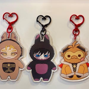 Winged Hero & Patchwork Villain Keychains, MHA, BNHA