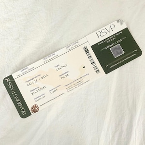 Hochzeitseinladung Bordpass-Einsatz * personalisierte * Vorlage, Hochzeitspass einladen, 100% bearbeitbar, Zielhochzeitseinladungen