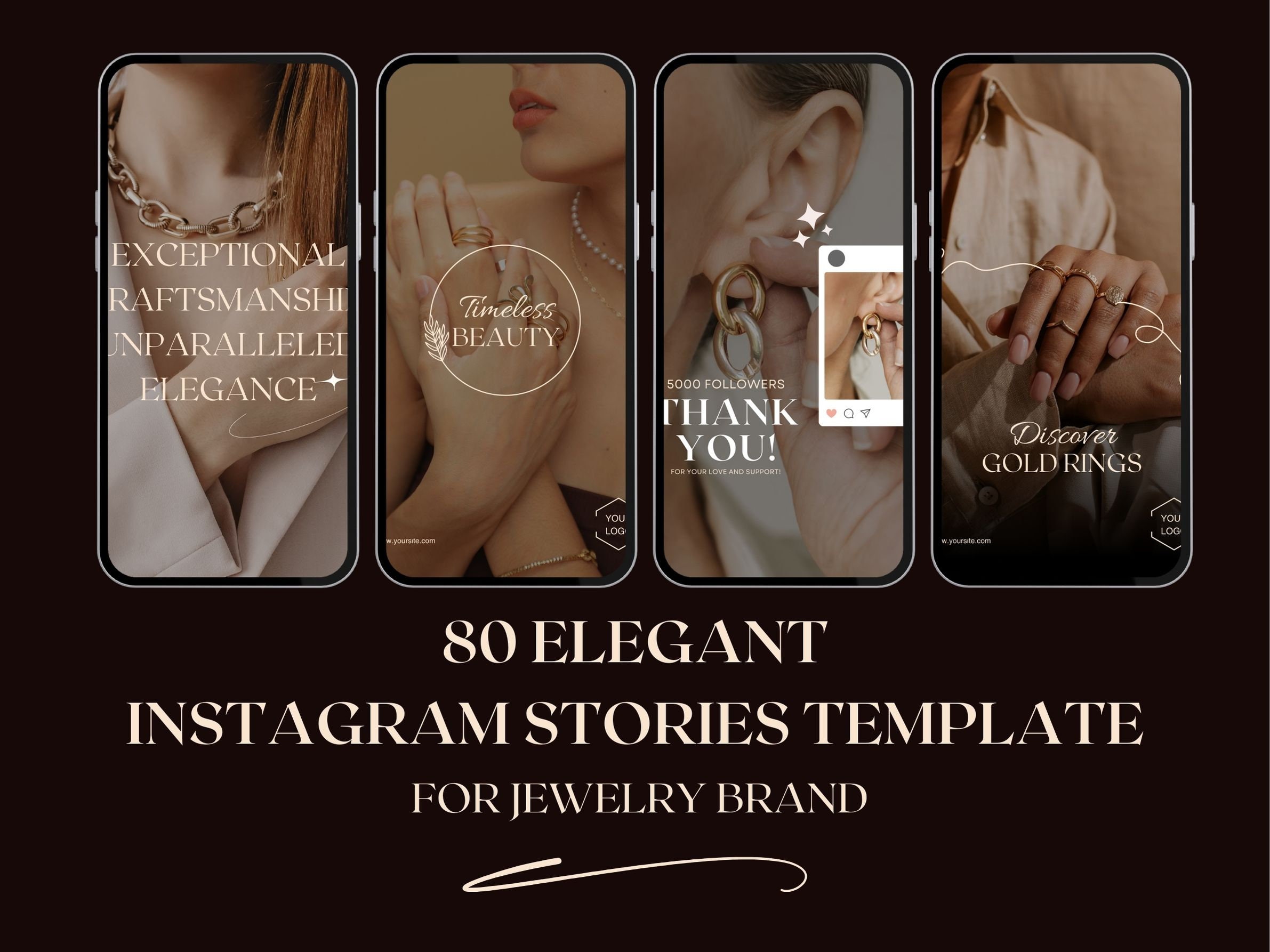 Jewelry Social Media Templates, Editable Instagram Post, Story ...