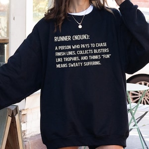 Funny Running Sweatshirt, Runner Sweatshirt, Marathon Sweatshirt, Humor Workout Sweater, Jogging Sweatshirt, Gym Sweatshirt, Running Gifts