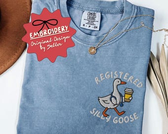 Embroidered Funny Goose Nurse Shirt - F-39-Custom