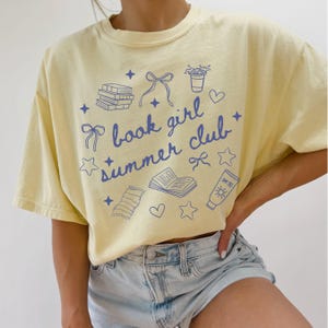Book Girl Summer Shirt, Comfort Colors Bookish Summer Shirt, Book Lover Gift, Bookish Girl Shirt, Bookish Gift, Reading Shirt, Bookish Gifts