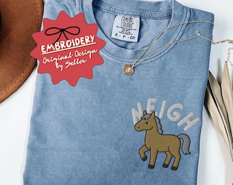 Embroidered Funny Horse Shirt, Horse Lover T Shirt, Horse Trainer Gift, Horse Rider Gift, Horse Owner Gift, Gift for Her