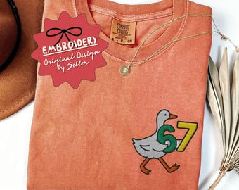 Embroidered 67 Meme Shirt, Six Seven Tshirt