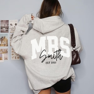 Personalized Future Mrs. Hoodie, Custom MrsSweatshirt, Bride Gift, Gift for Bride - A2