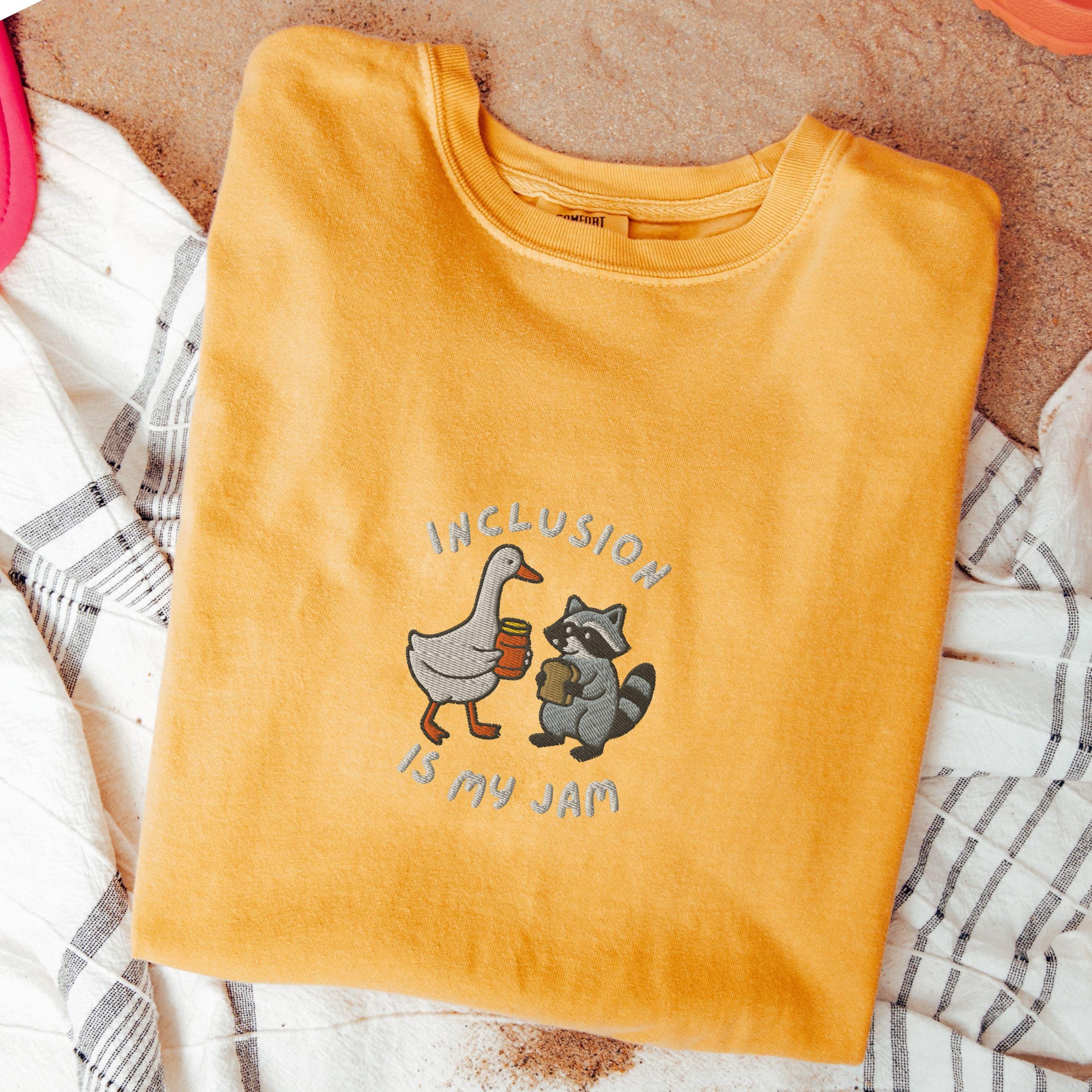Embroidered Inclusion Is My Jam Comfort Colors Shirt, Neurodiversity Tee, SPED Teacher Gift, Autism Awareness, Inclusion Advocate shirt