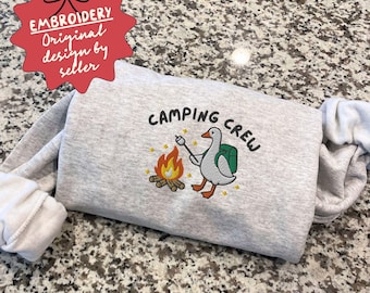 Embroidered Camping Sweatshirt, Group Camping Sweatshirt, Camp Life Shirt, Nature Lover Gift, Camping Crew