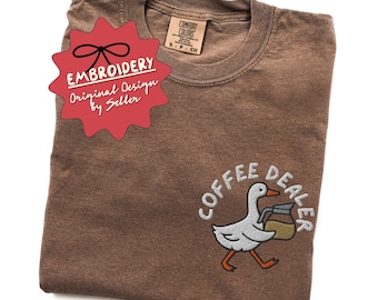 Embroidered Barista Shirt, Gift for Barista, Coffee Lover T Shirt, Funny Barista Gift, Funny Gift for Barista - F-62-Custom