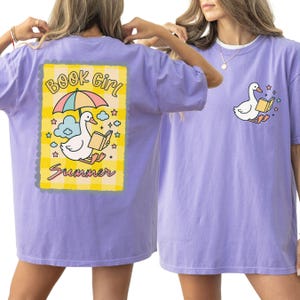 Book Girl Summer Shirt, Silly Goose Book Club Shirt, Comfort Colors Reader Tshirt, Gift for Book Lover, Book Lover Shirt