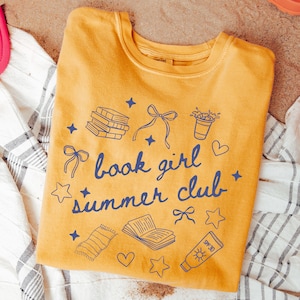 Book Girl Summer Shirt, Comfort Colors Bookish Summer Shirt, Book Lover Gift, Bookish Girl Shirt, Bookish Gift, Reading Shirt, Bookish Gifts