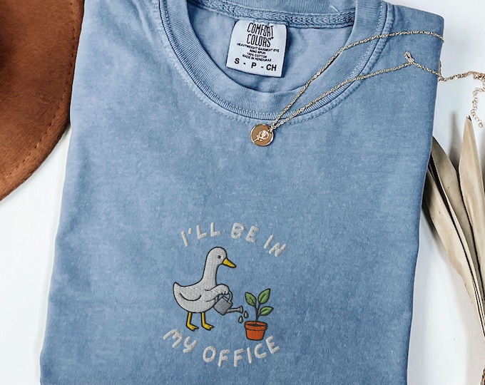 Embroidered Plant Lover Shirt, Comfort Colors Plant Mom T Shirt, Gardening Tshirt, Gift for Gardening Mom, Gift for Her - F-101-Center