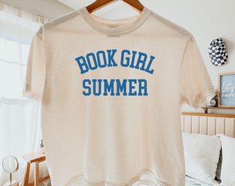 Book Girl Summer Comfort Colors Boxy Tee