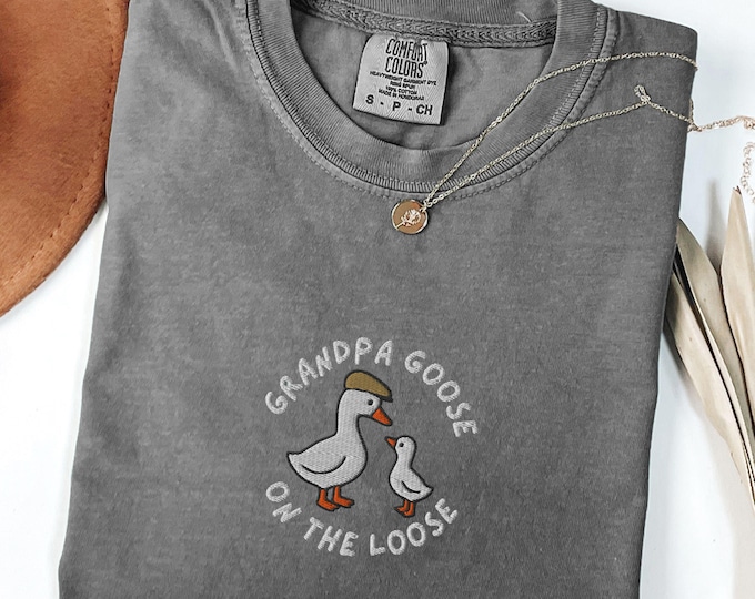 Embroidered Grandpa Shirt, Papa Gift, Gift For Grandpa, Promoted To Grandpa, Gift for Grandfather, Grandpa Funny Gift