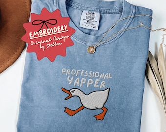 Embroidered Funny Silly Goose Shirt, Gift for Bestie, Gift for Her, Gift for Him - F-44-Center