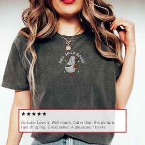Embroidered Silly Goose Bride Shirt, Bride To Be Funny Goose Lover Shirt, Embroidered Bride Tshirt - B-1-Center bild 8