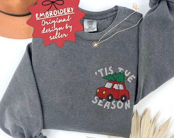 Embroidered Christmas Sweatshirt