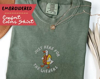 Embroidered Silly Goose America Shirt, Funny 4th of July T Shirt, America Shirt, Funny Patriotic Tee, USA Shirt