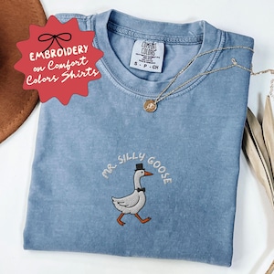 Embroidered Funny Groom Shirt, Silly Goose Groom T Shirt, Mr. Silly Goose - B-2-Center