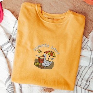 Embroidered Silly Goose Book Club Shirt, Comfort Colors Reader Tshirt, Gift for Book Lover, Book Lover Shirt