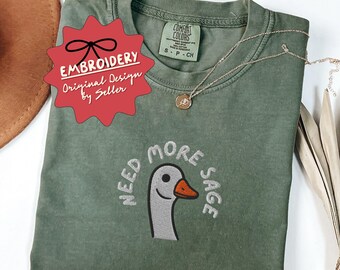 Embroidered Goose Shirt, Witch Tshirt