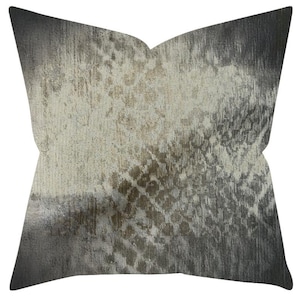 以下が含まれることがあります： グレーとオフホワイトの色合いのテクスチャパターンが施された、装飾用の正方形のクッション。 クッションは4つのポイントを持つユニークな形状で、家の装飾にモダンなタッチを加えています。 生地は微妙な光沢があるように見えます。
