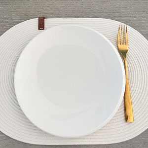 Round\Oval Cotton Placemat, Handmade Coaster, Dining Table Decor, Rope Mats