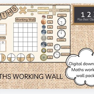 Afficheur de mathématiques/pack mural de travail