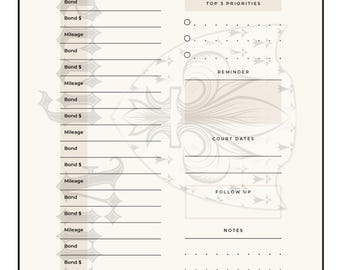 Bail Bond Agent Toolkit (Printable) • Bond Log + Tracking + Monthly Expenses (3 PDFs)