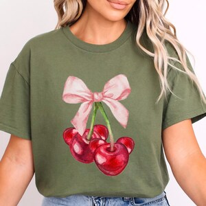 Cherry Shirt, Valentines Day Cherry Shirt, Disney Coquette Baby Tee, Valentines Day Gift Shirt, Gift For Woman 262857