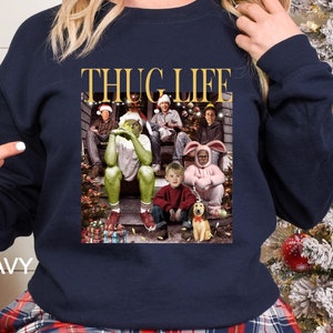 Thug Life Christmas Sweatshirt, Christmas Movie Hoodie, Christmas Friends Sweatshirt, Holiday Crewneck Xmas Hoodie 262304