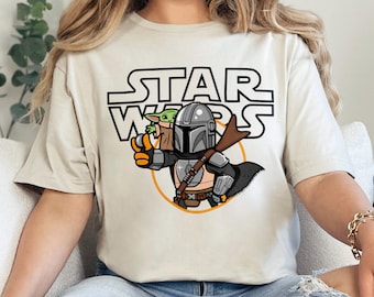 Mandalorian Grogu Shirt, Vintage Mandalorian Shirt  Star Wars Tee, Disney Star Wars Trip Shirt, Mandalorian Family Shirt 262638