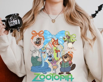 Coquette Mirror Zootopia Sweatshirt, Judy Hopps Nick Wilde Sweatshirt, Welcome To Zootopia Disney Hoodie, Locket Zootopia Crewneck 264522