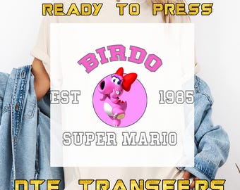 Super Mario DTF Transfer Mario Friends Ready to Press Heat Transfer Super Mario DTF Transfers, Super Mario Matching Heat Press Transfers,