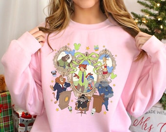 Coquette Watercolor Zootopia Sweatshirt, Judy Hopps Nick Wilde Hoodie, Welcome To Zootopia Disney Hoodie, Locket Zootopia Crewneck 264135