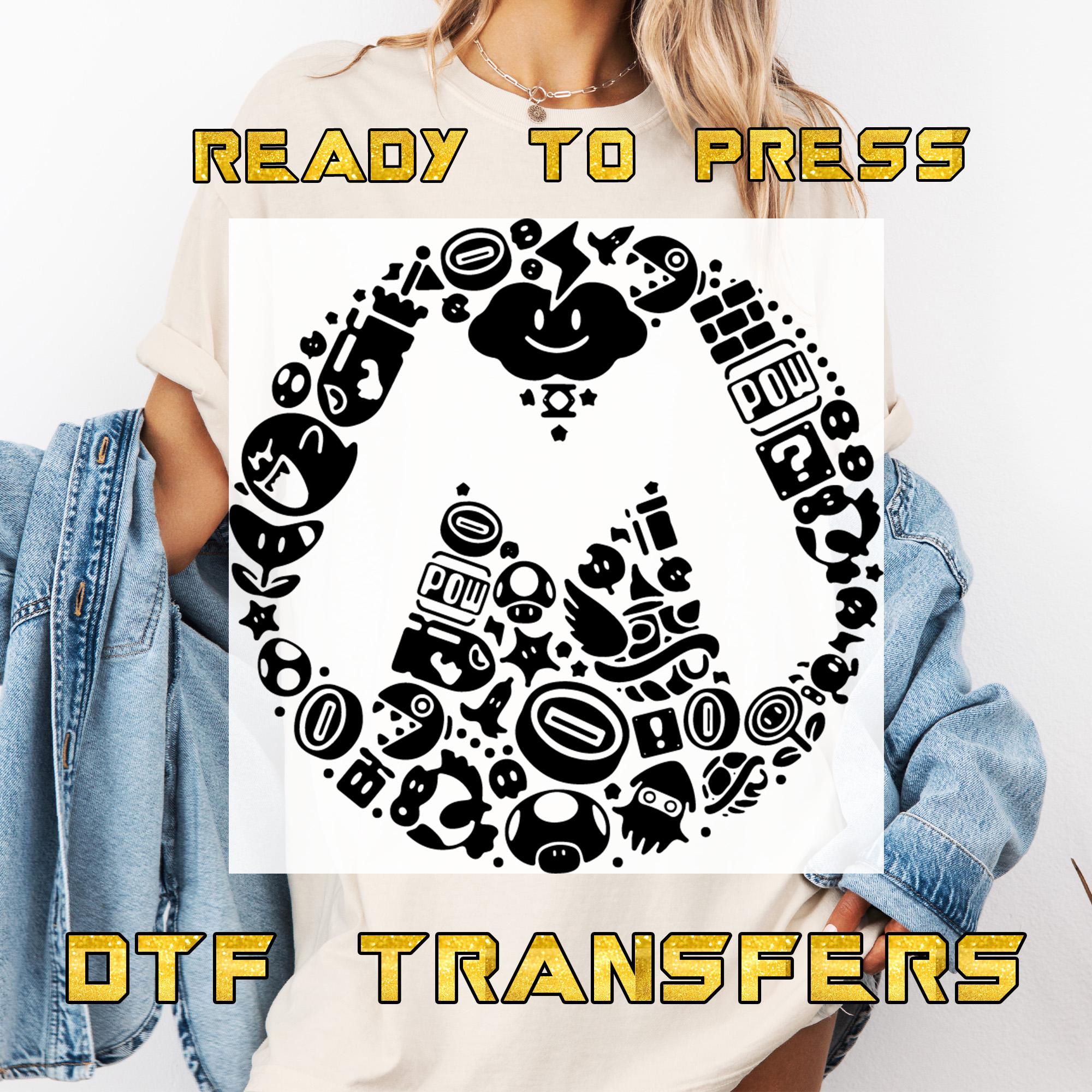 Video Game Icons DTF Transfer: Mario Collage Heat Press Design - Etsy