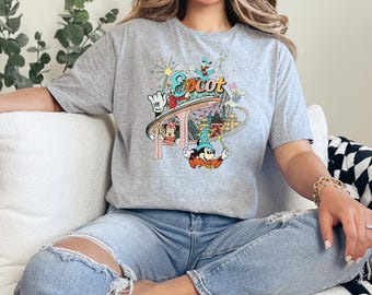 Vintage Disney Epcot Shirt, Disney Vacation Shirt, Disney Friends Shirt, Disney Epcot Trip Shirt